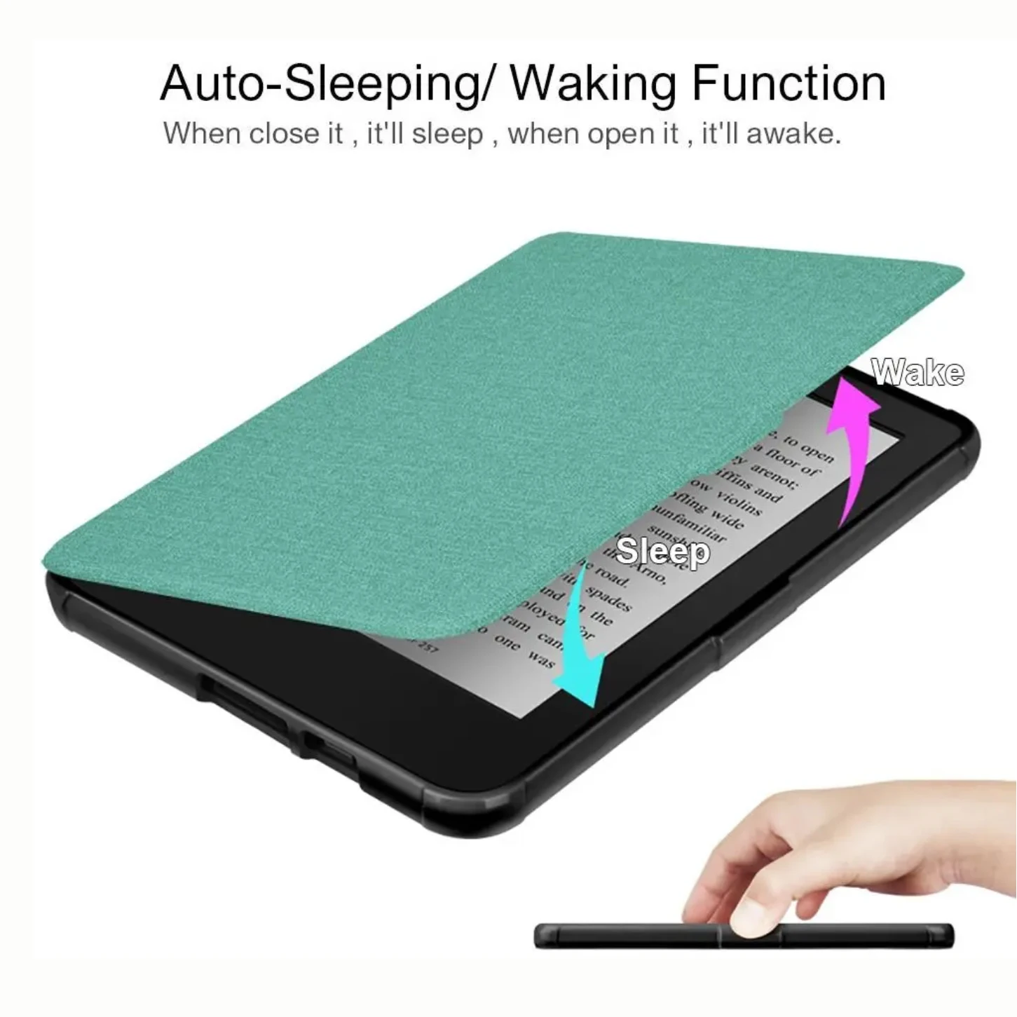 Ereader Case with Hand Belt Holder Strap for Kobo Clara Colour BW 2E 6 inch Sleep Wake Ebook Cover N367 N365 N506 Capa Funda Hoesje ereader case