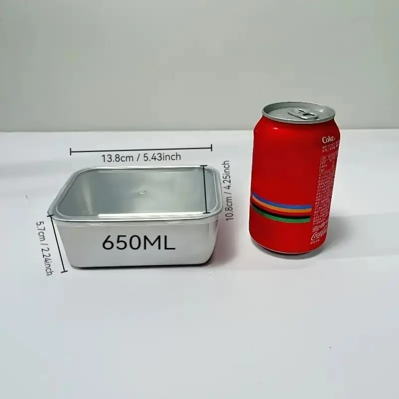 Stainless Steel Reusable Food Storage Containers with Lids - Set of 4