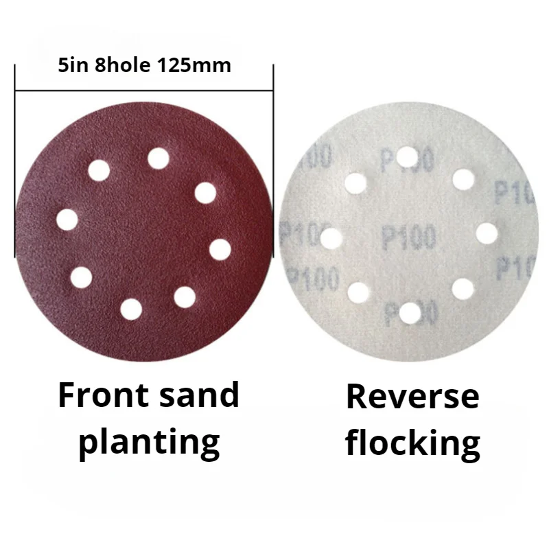 

8 Hole 125mm Sandpaper Woodworking Metal Grinding Disc Abrasive Polishing Tool 40/1000/2000 Grit Sanding Discs sand paper