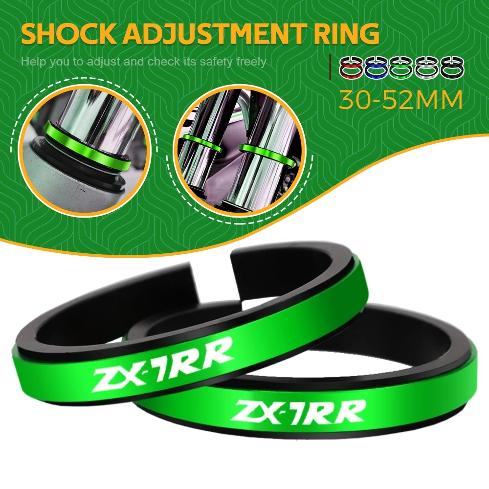 

FOR KAWASAKI NINJA ZX7RR ZX-7RR ZX 7RR Motorcycle Adjustment Shock Absorber Auxiliary Rubber Ring CNC Accessories Fit 30MM-52MM