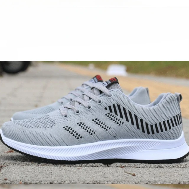 2025 Summer Unisex Mesh Casual Sneakers Outdoor Breathable Light Lace Up Casual Shoes for Men Flat Walking Training Sports Shoes 5