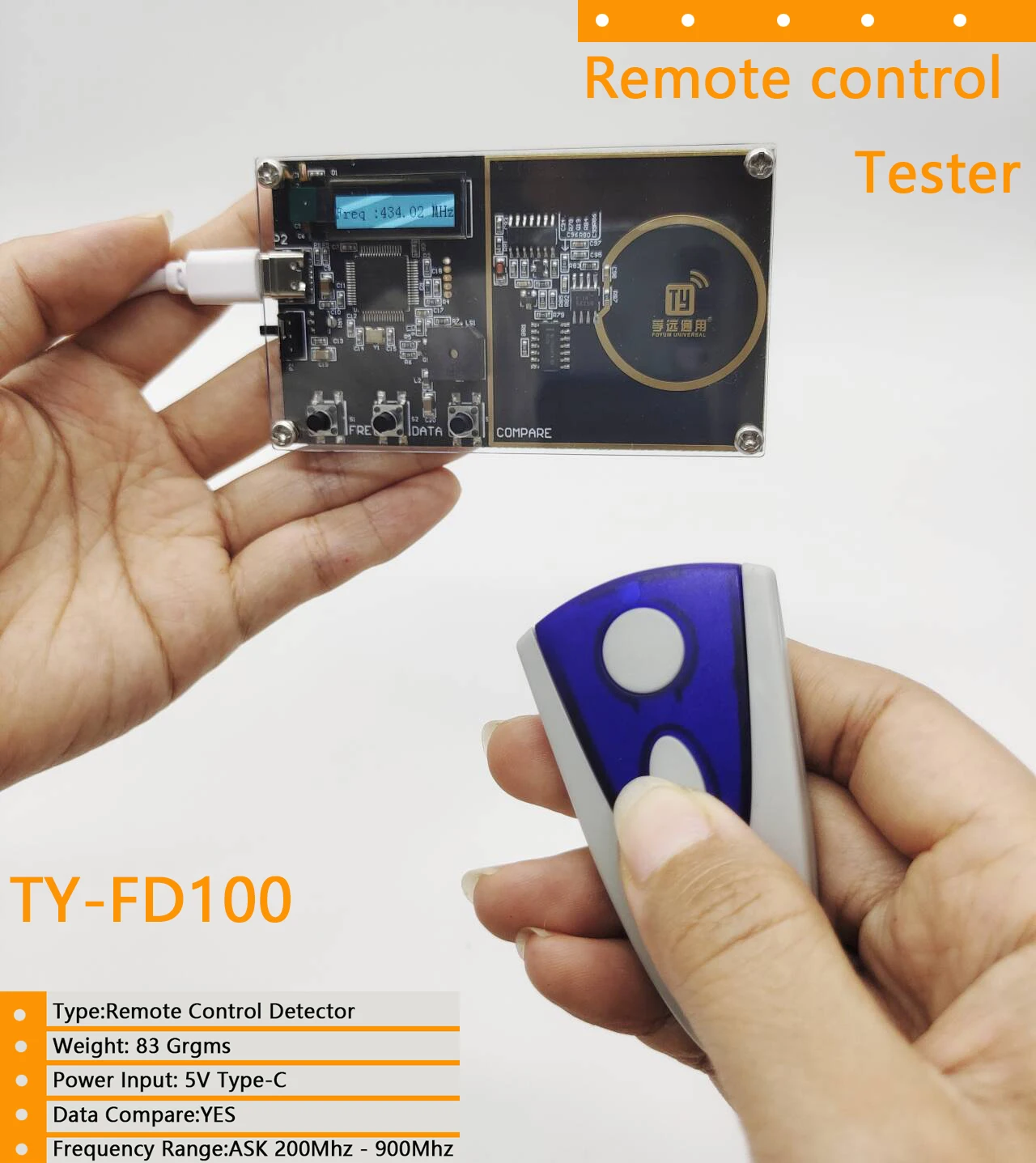 Testeur De Fréquence Pour Télécommande - Appareil De Mesure Numérique, Précision 0,01, Pour Portes De Garage, Alarmes