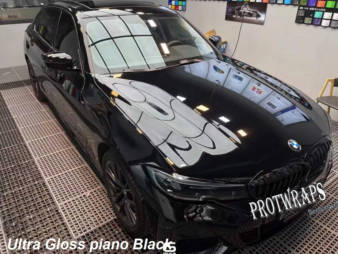 Film vinyle auto-adhésif noir Ultra brillant  Autocollant pour Piano, noir  brillant, bulle de v - Modèle: 152X20 CM - ANQCCTB07396 - Cdiscount Auto