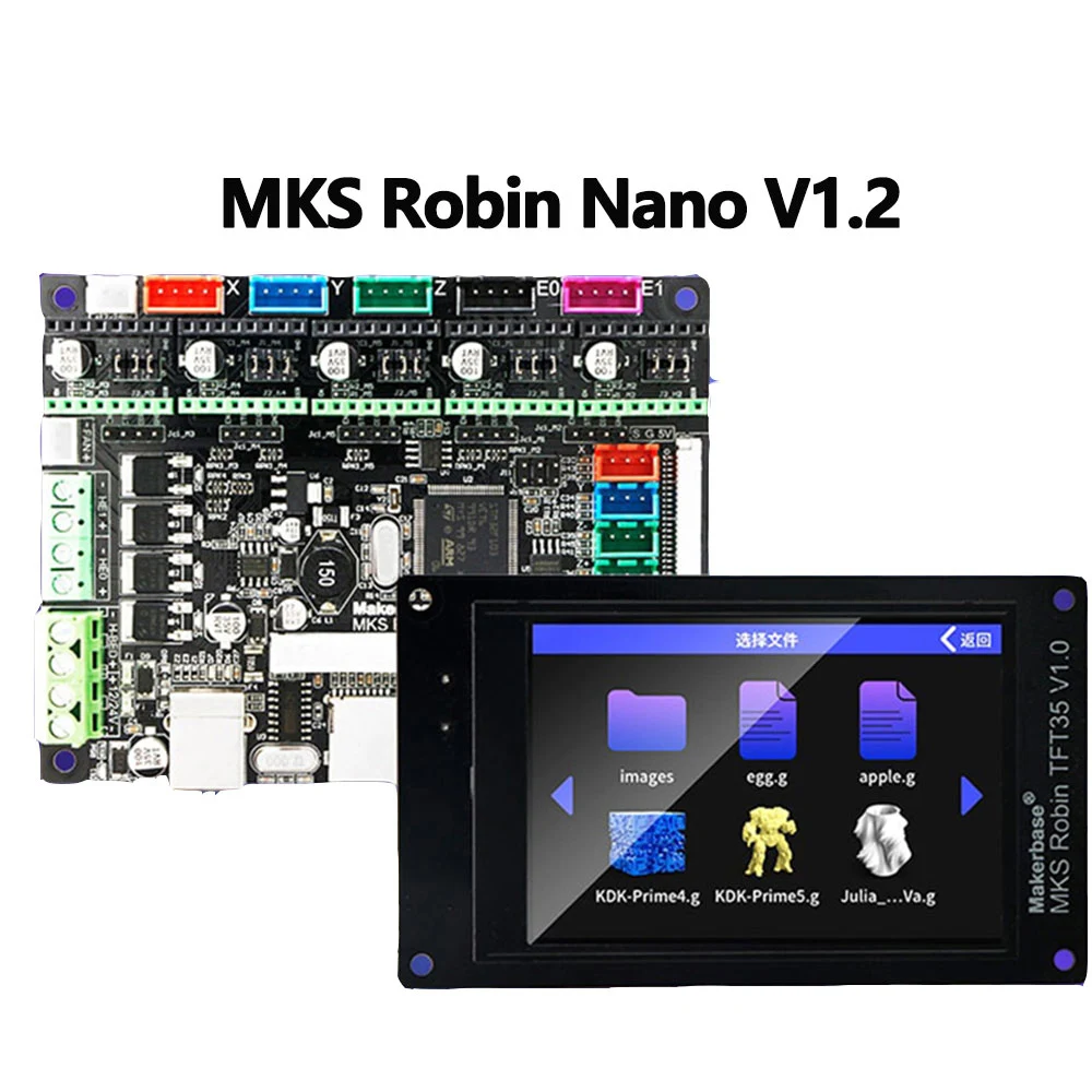 

MKS 3D Printer Board STM32 MKS Robin Nano Board V1.2 Hardware Open Source (Support Marlin2.0) Support With 3.5 Inch Touch screen