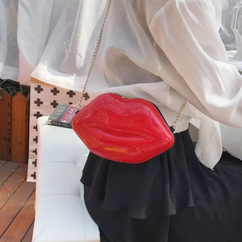 

Роскошные дизайнерские женские сумки, новинка 2023, женская сумка через плечо с принтом губ, однотонная сумка-мессенджер на молнии, трендовая брендовая однотонная сумка