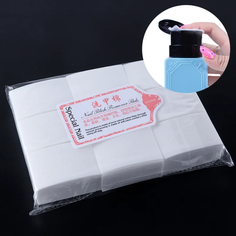 900pcs Gel Nail Polish Remover Pads Manicure Lint Free Napkins Soak Off Nail Wipes Cotton