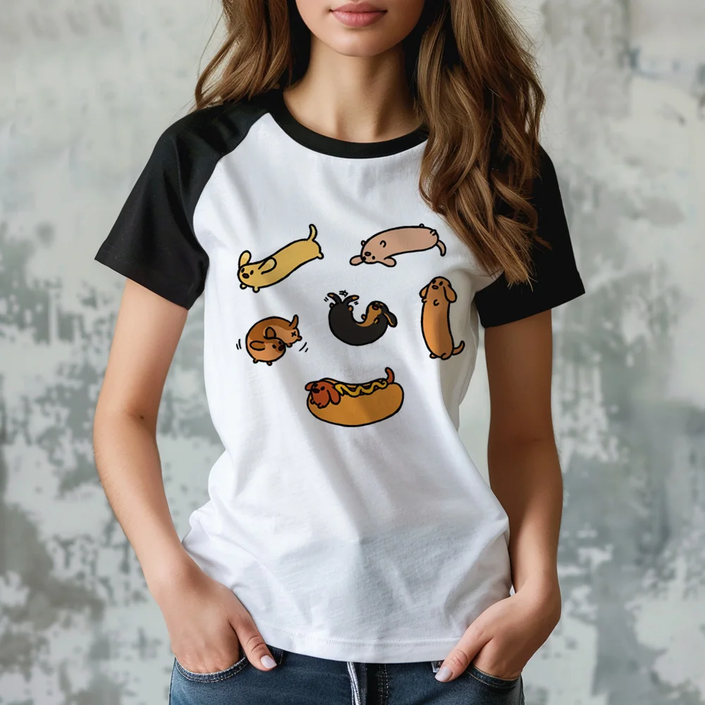 

Dachshund tshirt women summer funny harajuku t shirt girl anime y2k clothing
