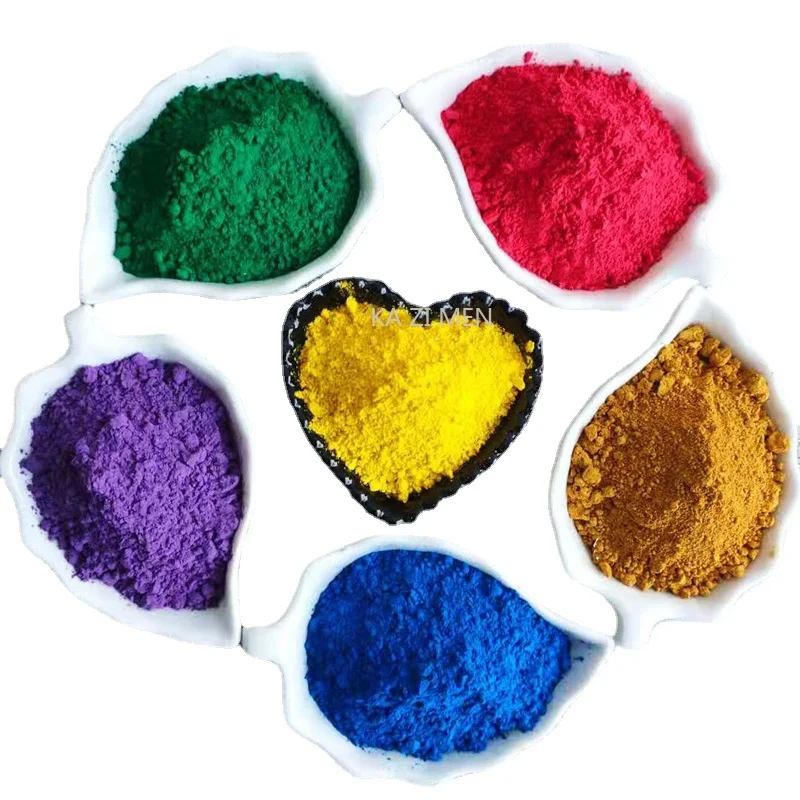 Concrete coloring agent, iron oxide pigment, rubber coating, iron oxide