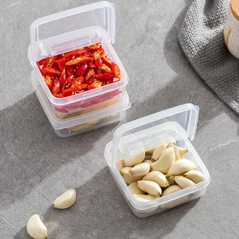 2pcs-Butter Cheese Storage Box Transparent Cheese Box Refrigerator Kitchen Fruit Vegetable Fresh-keeping Organizer Storage Box