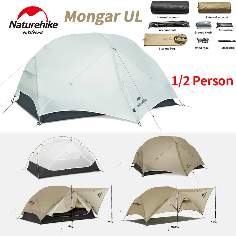 Naturehike 2025 Mongar ULテント 15D/20Dナイロン 1～2人用 防水 超