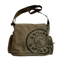 Sac à bandoulière en toile pour femmes, sac à bandoulière de grande capacité, fourre-tout messager de dessin animé, sacs 1