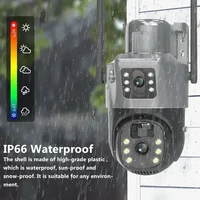 Caméra de permission Extérieure PTZ IP, Dispositif de Sécurité avec Objectif pour Touriste, 4K, 8MP, 4G, avec Écran Solaire, PIR, Suivi Humain, WIFI 5