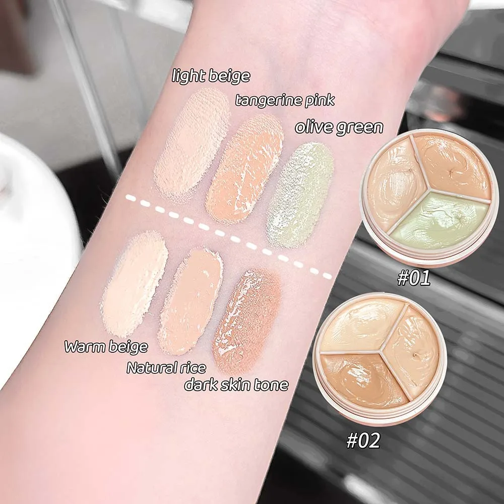 Tei-color Natural Silky Moisturizing Concealer Cream for Flawless Coverage and Radiant Finish