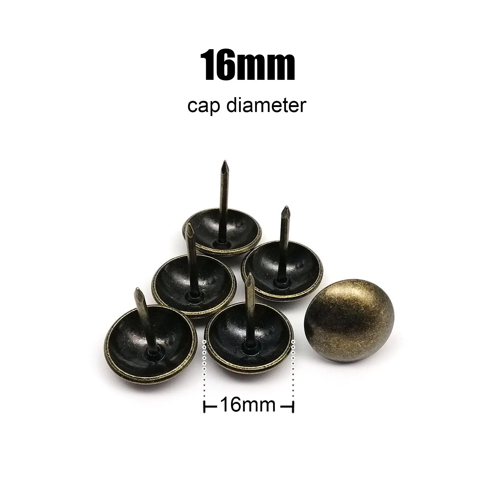 Upholstery Nails 100pcs Antique Brass Bronze Upholstery Nail Jewelry Gift Wine Case Box Sofa Decorative Tack Stud Pushpin Doornail Hardware