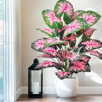 Artificial Pink Leaf Decor 1