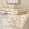 Double Crepe Baby Blankets Newborn Muslin Cotton Gauze Quilt Print Swaddle Blanket Kids Bedding Stroller Cover 4