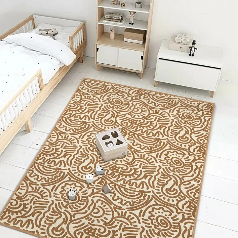 Sun Newborn Rug Bohem Rectangular Toddler Carpet Rainbow Nursery Rugs Eye Boho Infant Mat Anti Slip Crawling Mat for Kid's Room 4