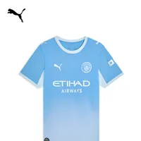 Maillot réplique domicile Manchester City, T-shirt athlétique à manches courtes pour homme, PUMA, tissu respirant et à séchage rapide, sports d'été 2
