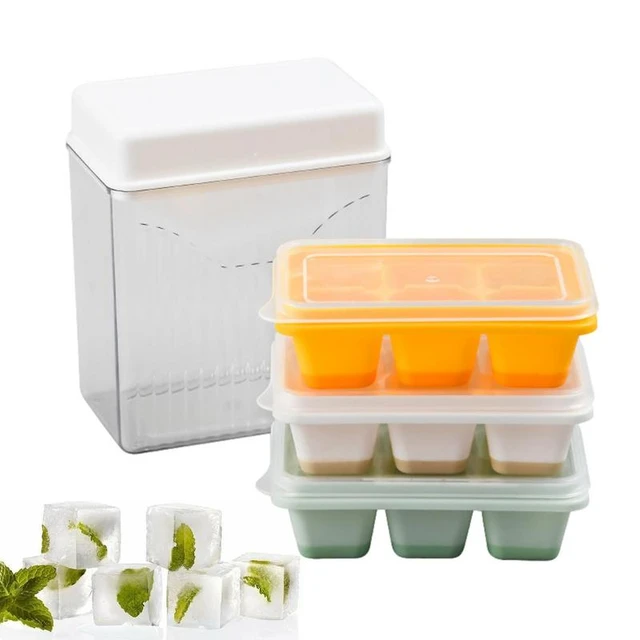 Ice Tray (18 Pcs.), Ice Cube Trays with Airtight Locking Lids