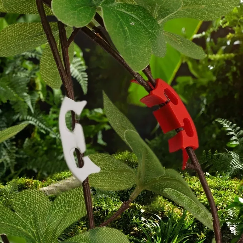 Plastic Plant Clips 100/50PCS Plastic Plant Bender 90 Degree Low Stress Clip Reuseable Plant Stem Branche Bending Support Clamps Training Clips