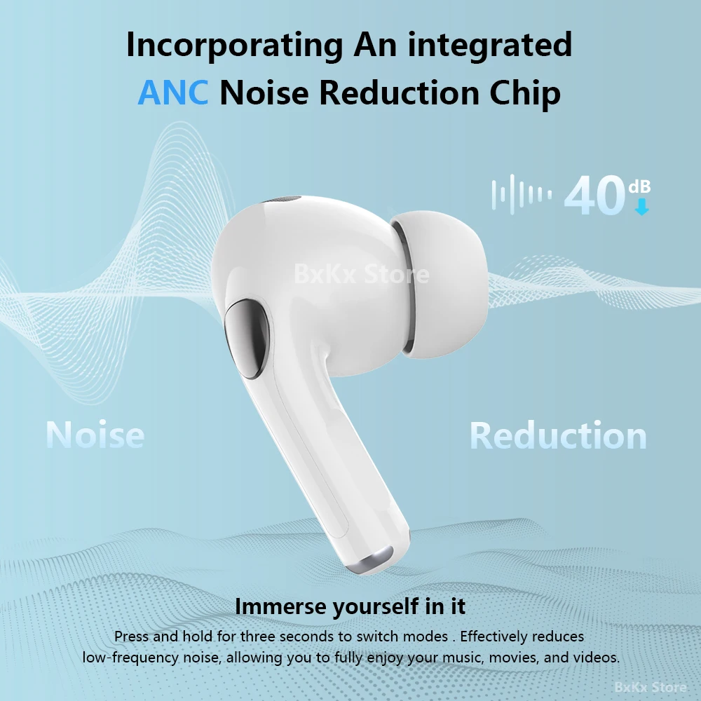 A8 Pro Pods Wireless Bluetooth Earphones ANC Noise Reduction Wireless Headphones Pod Like Air pods Ear Buds For IPhone Android 2