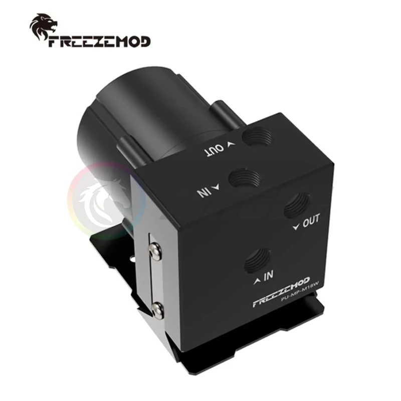 Zemod d5 Pwm Bomba Fluxo Máximo 1200l h Elevador Metro para pc Refrigeração de Água Preto Pu-mp-m18w - Imagem 2