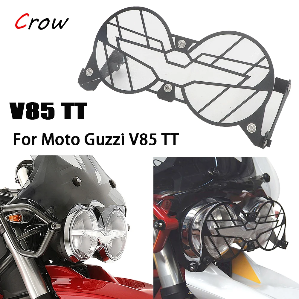 

V85TT NEW Motorcycle Folding Headlight Guard Protector Grill Double Protection For Moto Guzzi V85 TT