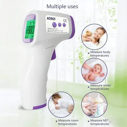 Voice-Activated Backlit Digital Forehead Thermometer - Non-Contact Infrared for Body Temperature and Fever Detection (Beep-verison)