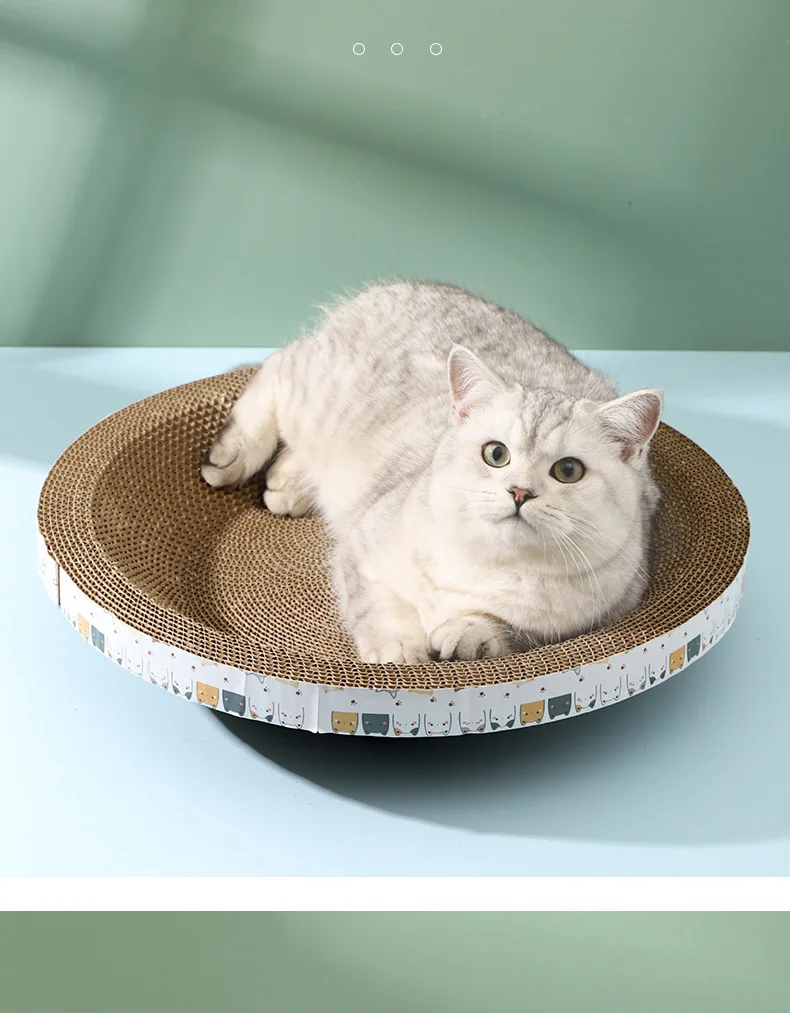Durable Round Cat Scratching Board Wear-Resistant Cat Scratcher Mat Bowl Shape Cat Scratching Board Toy for Stretching Body Home