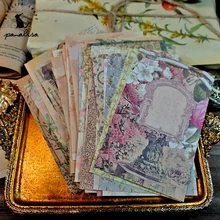  Panalisacraft 60sheets vintage junk journal paper pieces Scrapbooking paper pack handmade craft paper Background pad card 
