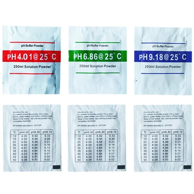4.01 6.86 9.18 PH Meter Calibration Point PH er Powder Measure Calibration Solution For Test Meter 15pcs/lot ph meter calibration powder ph calibration solution ph calibration powder