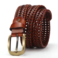 Luxury Men's Pin Buckle Braided Belt High Quality Braid Vintage Belt For Men's Casual Jeans Belt - Image 5