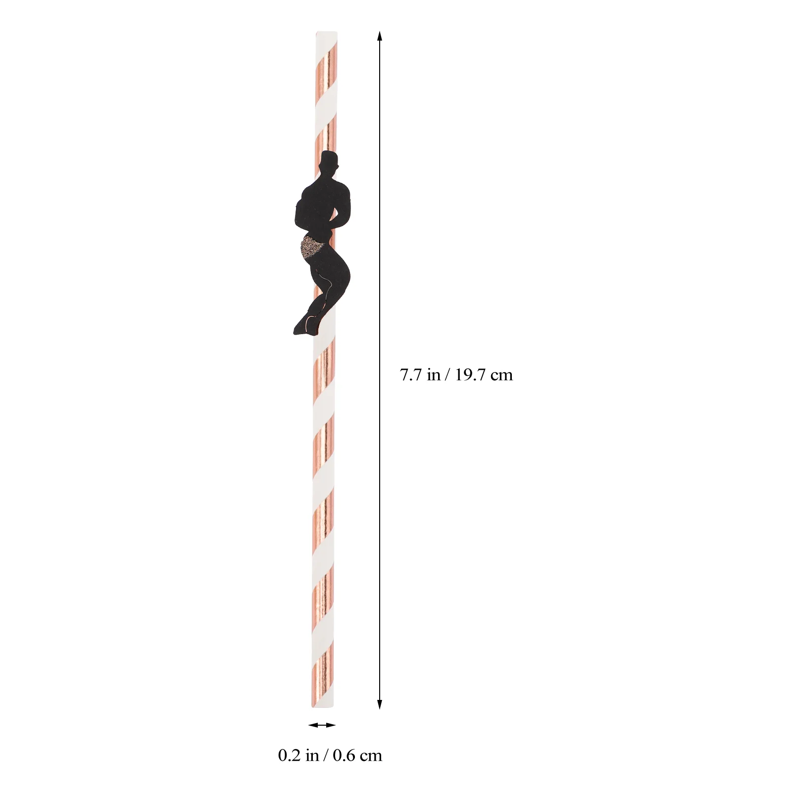 24 Pcs Party Paper Straws Decorations Dancer for Drinking Coffee Card Bachelorette Fitness