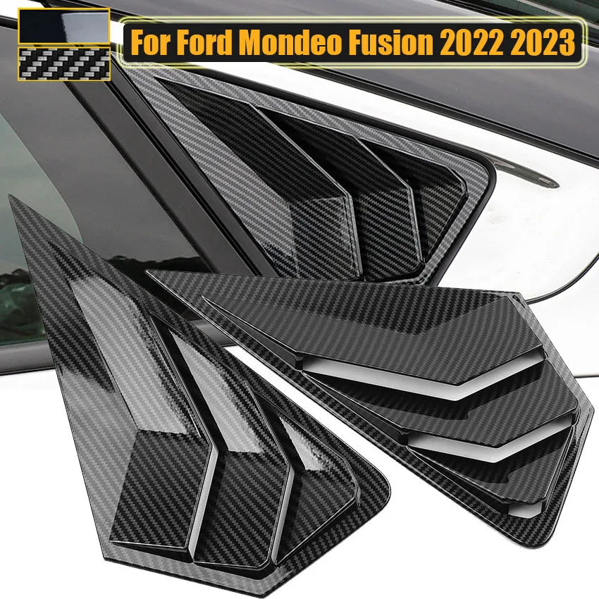 

2 шт. для Ford Mondeo Fusion 2022 2023 задние Жалюзи Окно четверть боковая крышка затвора отделка стикер на вентиляционное отверстие автомобильные аксессуары