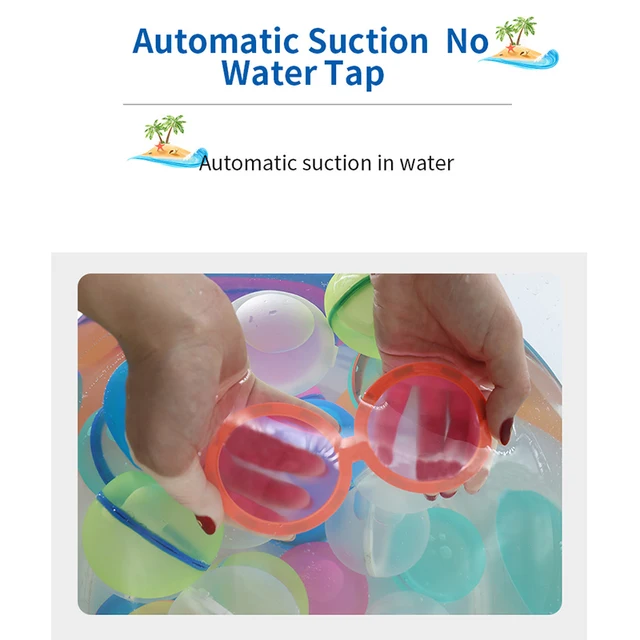 Reusable Water Bomb Splash Balls  Water Balloons Absorbent Ball Outdoor Pool Beach Play Toy Pool Party Favors Water Fight Games 2