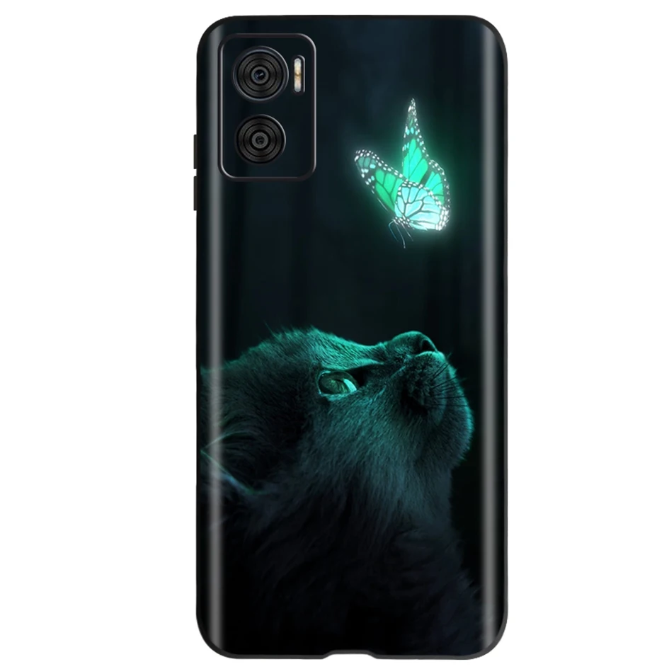Elegant Flower Butterfly Soft Phone Case for Motorola Moto E Series