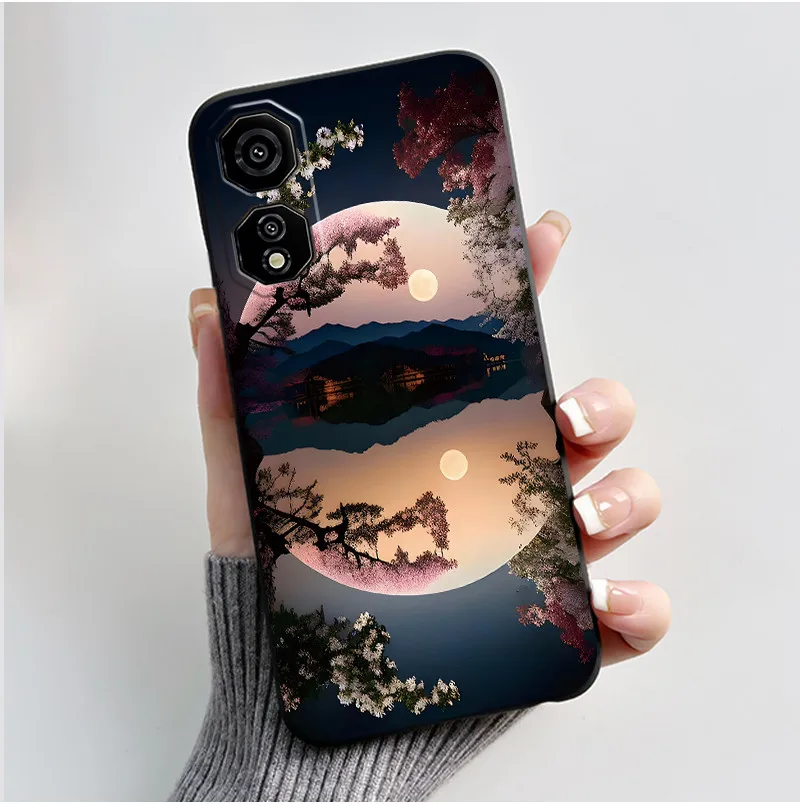 Cute Love Heart Rabbit Black Silicone Soft Protective Phone Case