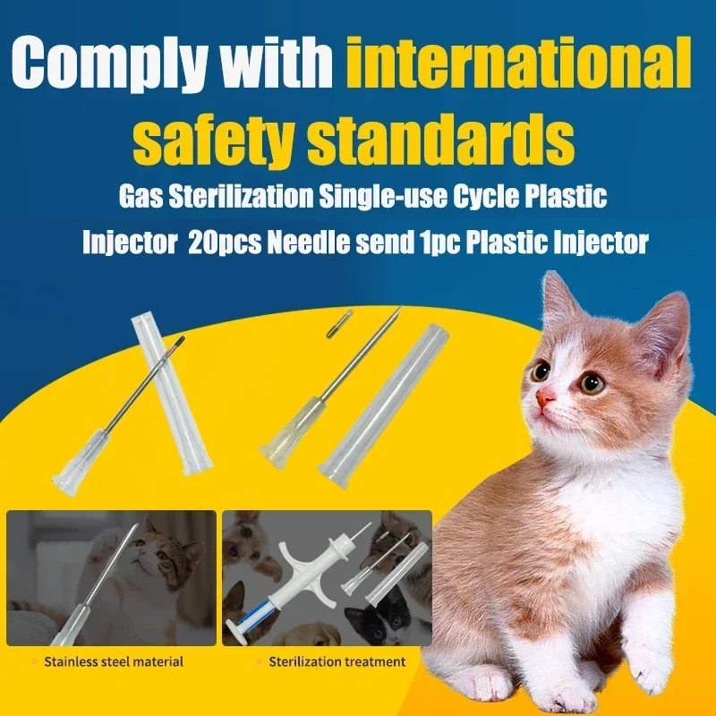 10pcs Separated Needle FDX-B Pet ID Tag Animal Microchip Syringe 134.2KHz Pet ID Tag EM4305 Glass 2.12x12/1.4x8/1.25x7MM
