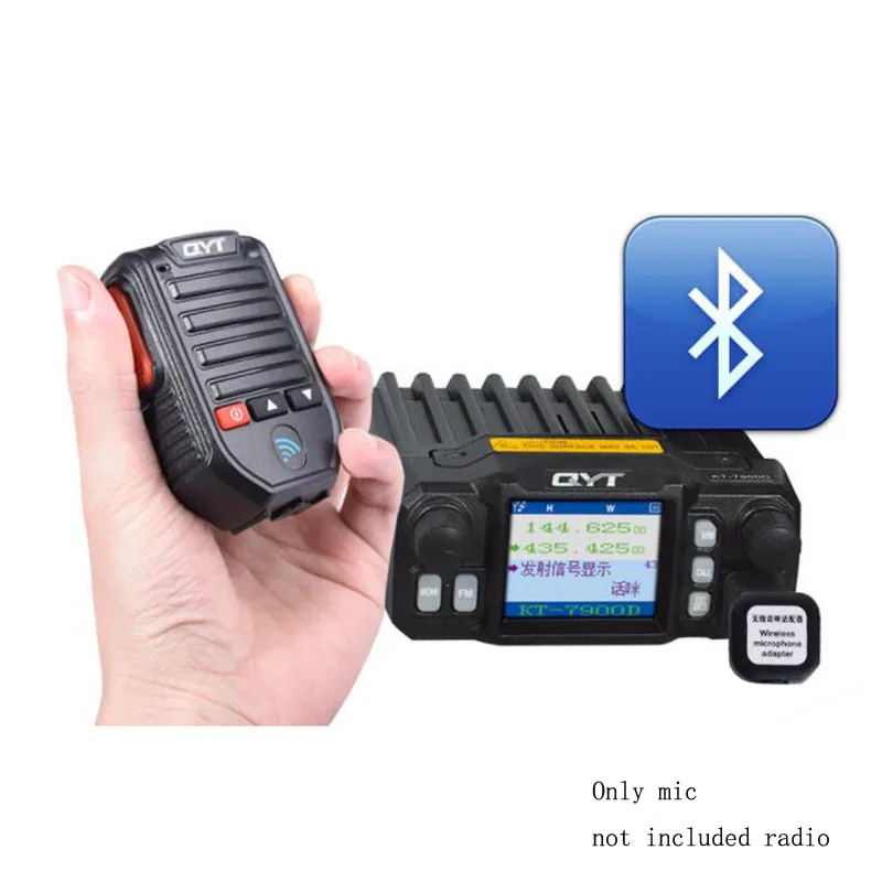 QYT BT-89 Bluetooth Wireless Handheld Microphone Speaker 8 pin BT89 FOR QYT KT-8900,KT-8900R,KT-7900D,KT-8900D Car Mobile Radio