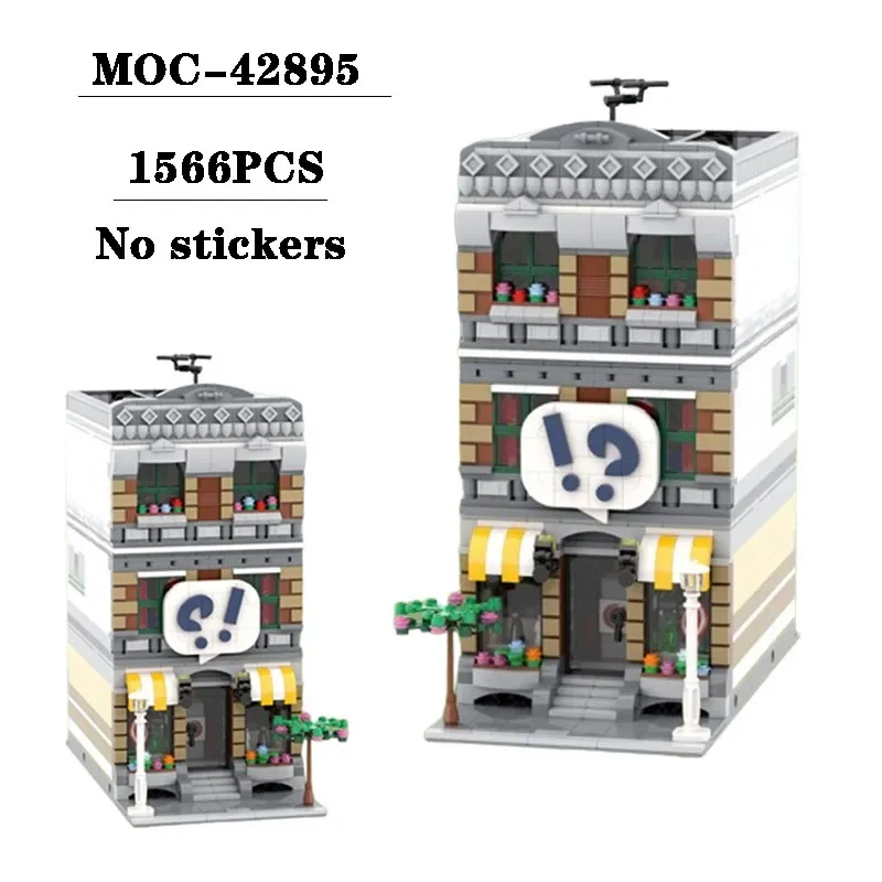 

Building Block MOC-42895 Modular Comic Store Apartment Model 1566PCS Adult and Children's Birthday Christmas Toy Gift Decoration