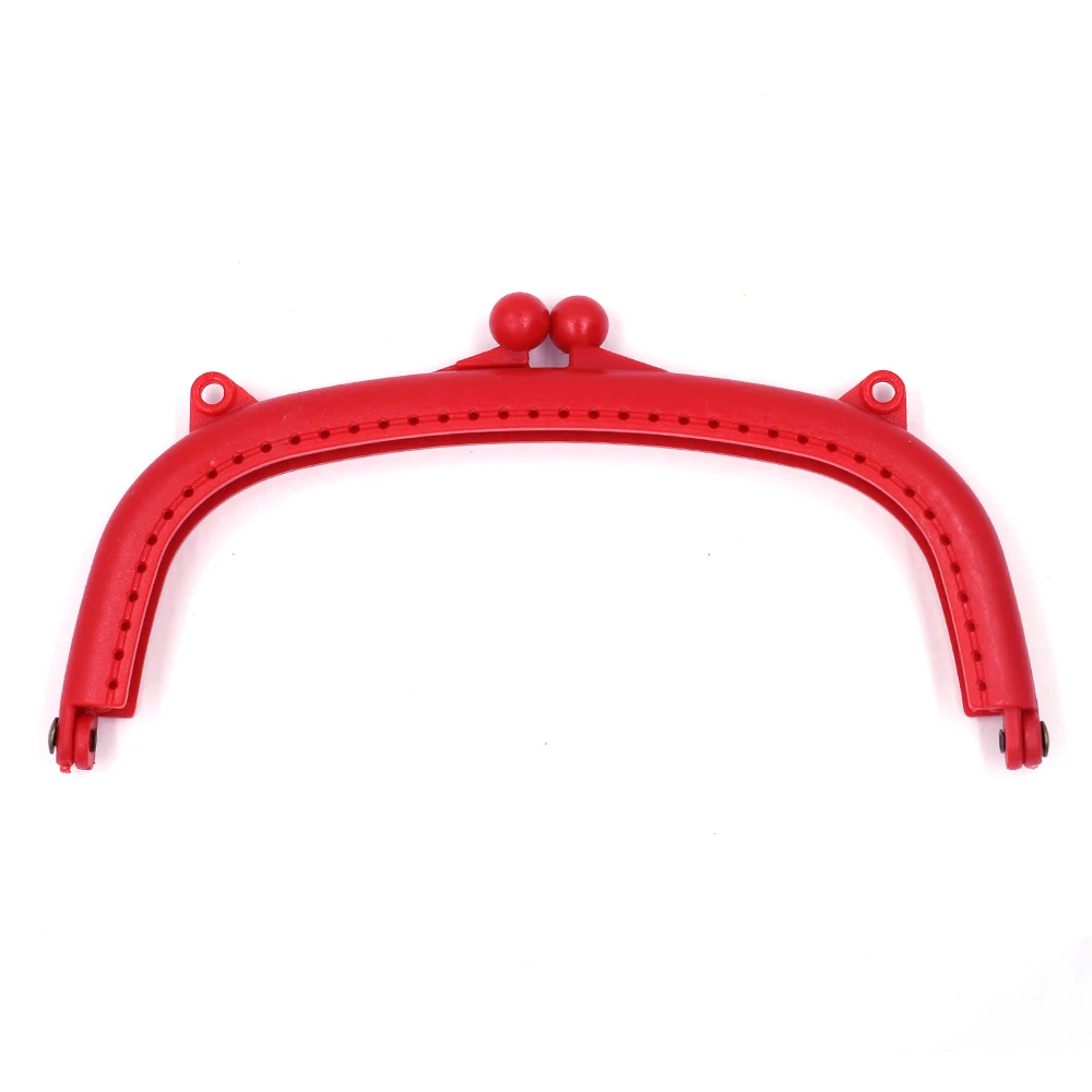 10Pcs Kiss Clasps Locks Clips Plastic Arch Frame Candy Colors Fashion Purse Coin Bag DIY Handbag Handle Findings 16cm