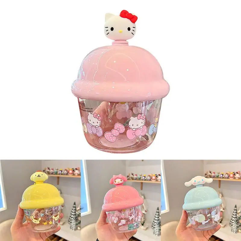 

Kawaii Sanrios Hello Kittys водяная чашка My Melody Cinnamoroll портативная летняя молочная кружка пластиковая мультяшная бутылка для воды подарок для студента