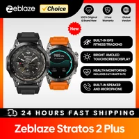New Zeblaze Stratos 2 Plus GPS Smart Watch 1.43'' AMOLED Display Compass Barometric Altimeter Bluetooth Phone Calls Smartwatch 1