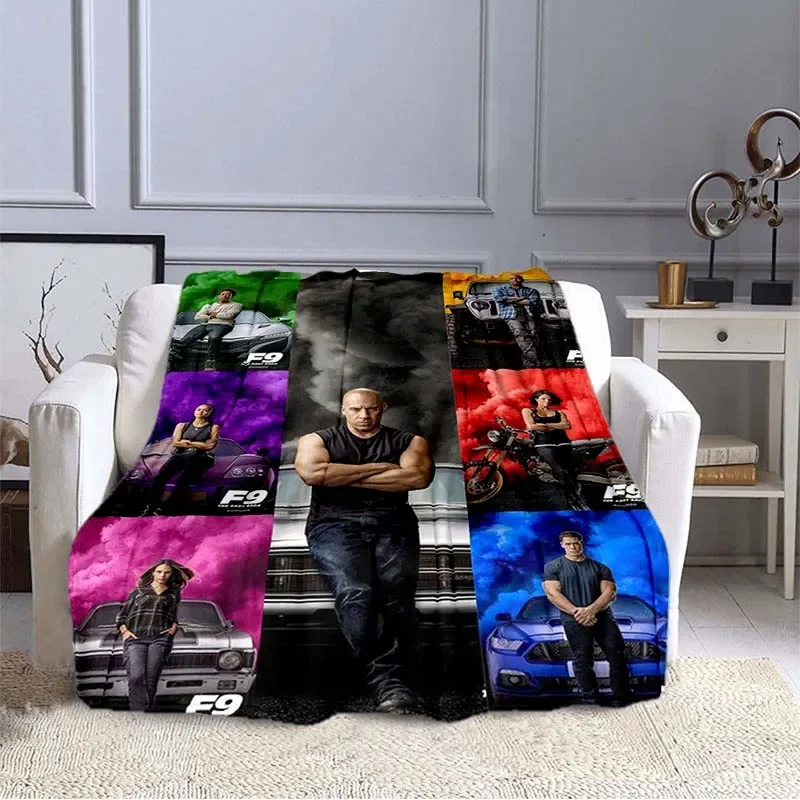 

Fast and Furious Passion Movie Series Blanket Sofa Cover Soft Hairy Blanket Flannel Cozy Comfortable Home Travel Throw Blanket