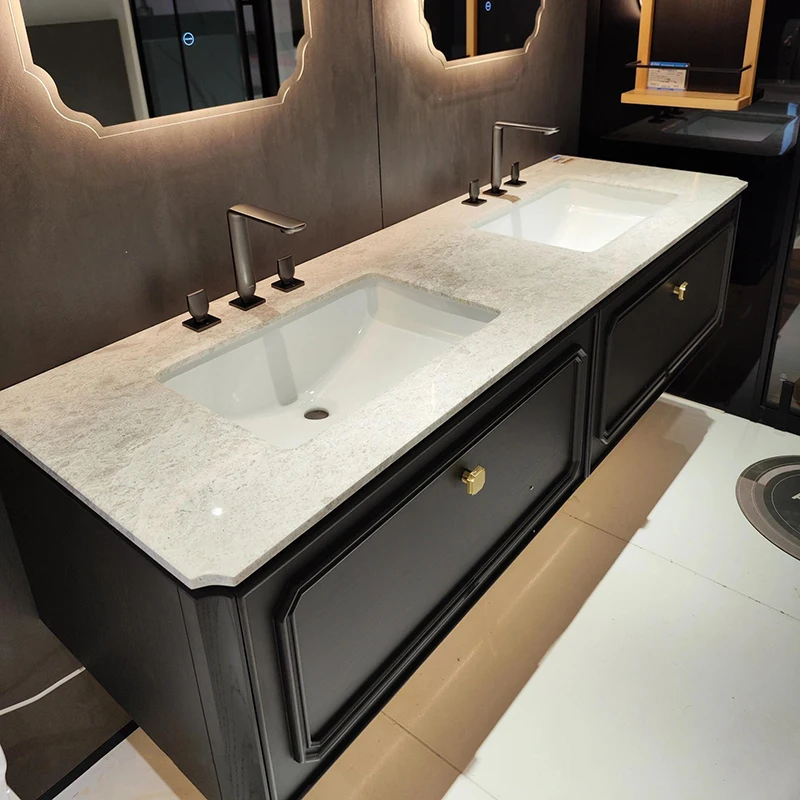 Light Luxury Bathroom Drawer Organizer Sink Designs Standing Mirror Cabinet Vanity Unit Wall Shelves Mobile Bagno Furniture