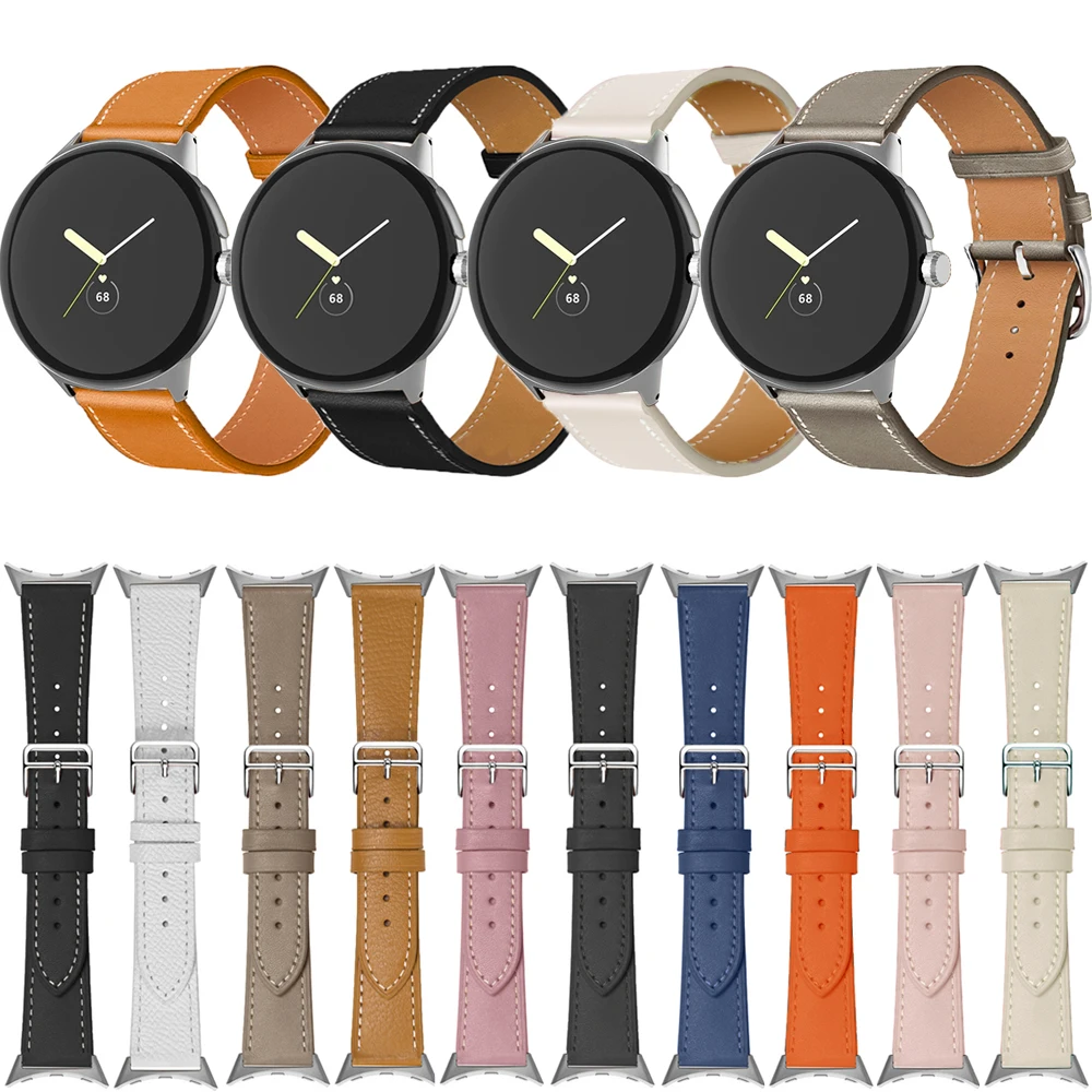 leathe strap For Google pixel watch1/2 band smartwatch wristband Accessories watchband correa belt Bracelet google Pixel Watch