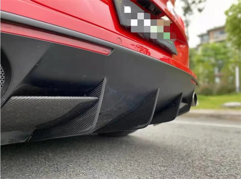 For Ferrari California T 2015-No REAL Carbon Fiber Rear Diffuser Bumper Kit Spoiler Lip Splitters High Quality Car Accessories - - Racext 19