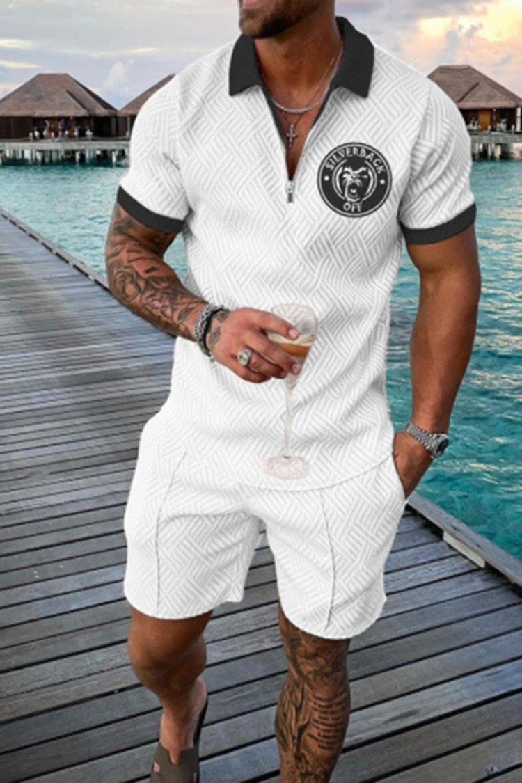 Summer Men's Luxury Polo Shirt Shorts Suit Fashion Trend Tracksuit