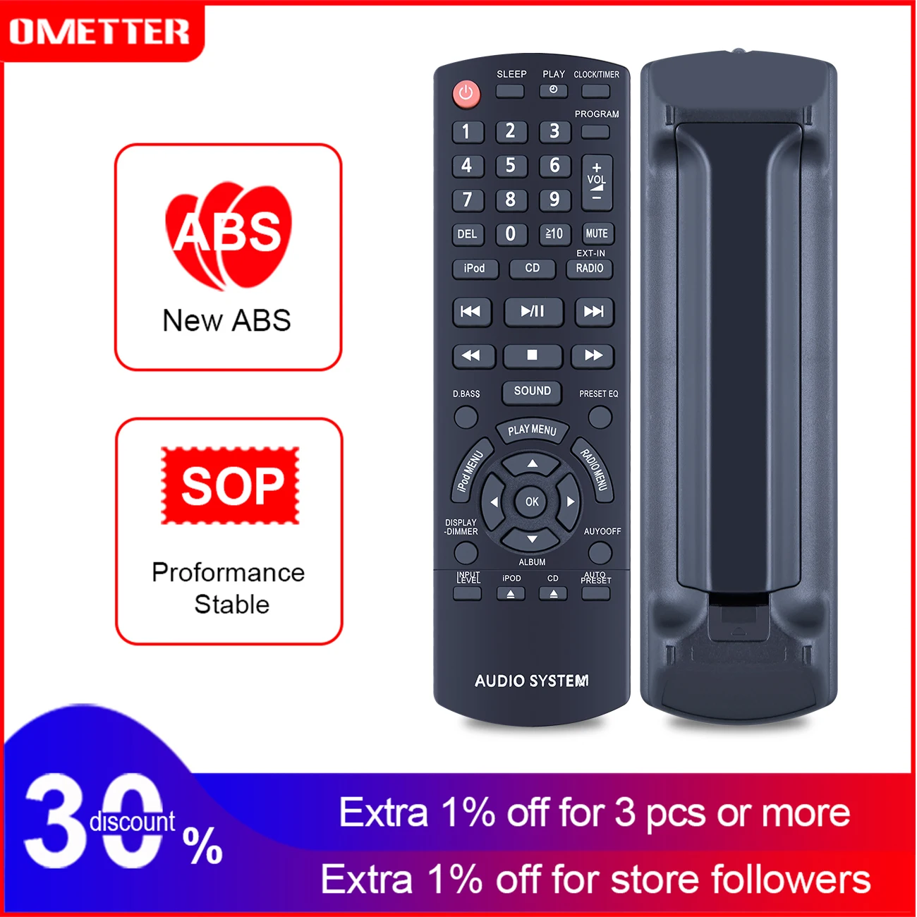 Nuovo Sostituire Il Telecomando Del Sistema Stereo Compatto Muslimatexper Panasonic Sc-Hc25 Sc-Akx14 Sc-Pmx5 Fernbedienung