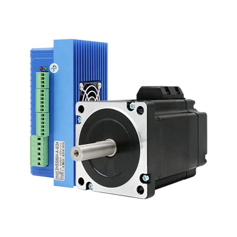 Nema34 JMC 86J1880EC-1000-LS+2HSS86H 6A 4.5Nm 전기 하이브리드 폐쇄 루프 서보 스테퍼 모터 드라이브 키트(CNC용 인코더 포함)